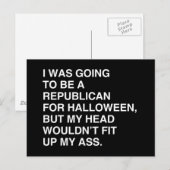 IK WAS EEN REPUBLIEK VOOR HALLOEEN. BRIEFKAART (Voorkant / Achterkant)