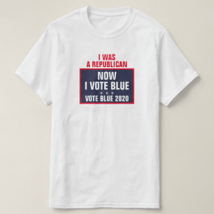 Ik was een Republikein nu ik stem voor Blauwe 2020 T-shirt
