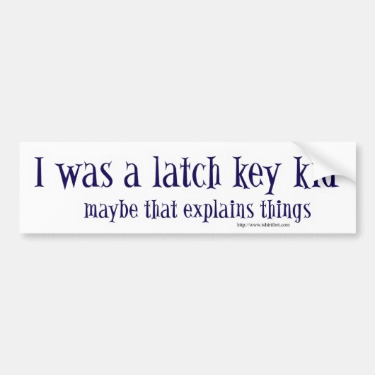 Ik was een sleutelhanger kind bumpersticker (Voorkant)