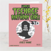 Ik was een tienermeisje! kaart (Gele Bloem)