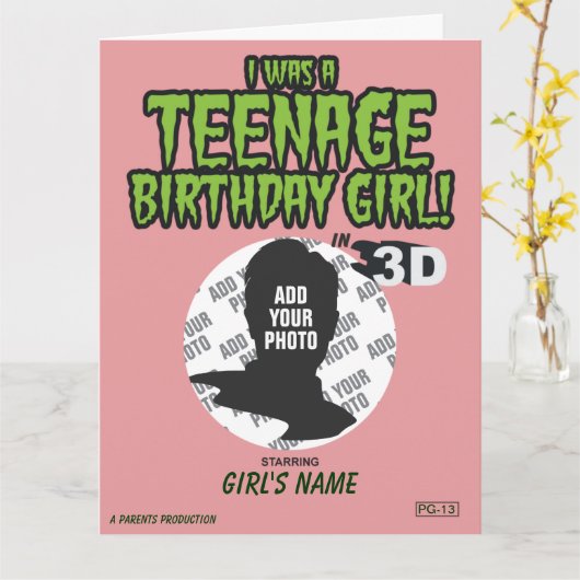 Ik was een tienermeisje! kaart (Gele Bloem)