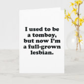 Ik was een tomboy kaart (Gele Bloem)