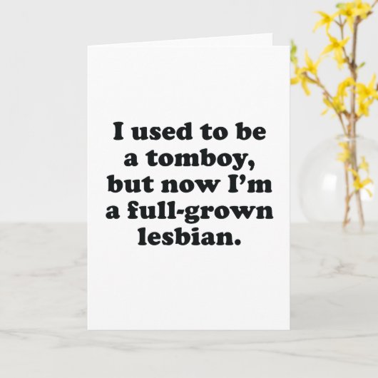 Ik was een tomboy kaart (Gele Bloem)