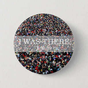 IK WAS ER: Crowd bij de Inauguration Ceremony Ronde Button 5,7 Cm