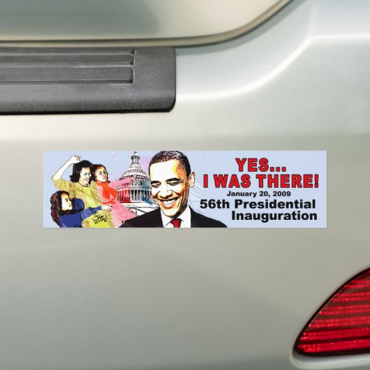 IK WAS ER IN Obama Bumpersticker (Op auto)