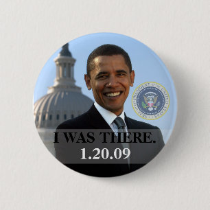 IK WAS ER - President Obama History 1/20/09 Ronde Button 5,7 Cm