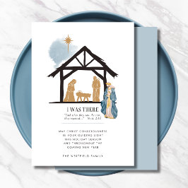 Ik was er Wiseman Bijbel citaat Kerststal scène Feestdagenkaart