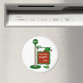 "Ik was erg stout" of "goed" kerstkerstfeest Magneet (Insitu (Vaatwasser))