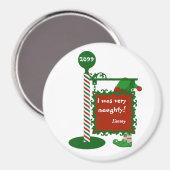 "Ik was erg stout" of "goed" kerstkerstfeest Magneet (Voorkant / Achterkant)