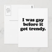 IK WAS GAY VÓÓR    ITTRENDY BRIEFKAART (Voorkant / Achterkant)