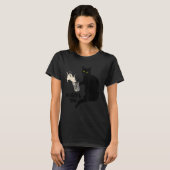 Ik was geen grappige zwarte kat mam  zwarte kat t-shirt (Voorkant volledig)