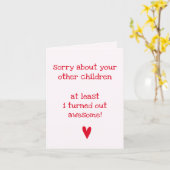 Ik was geweldige. - Funny Quote Vaderdag Kaart (Gele Bloem)