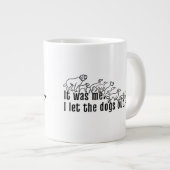 Ik was het - ik liet de honden grappig uit grote koffiekop (Voorkant rechts)