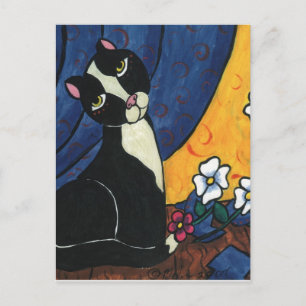 Ik was het niet - Tuxedo Cat Briefkaart