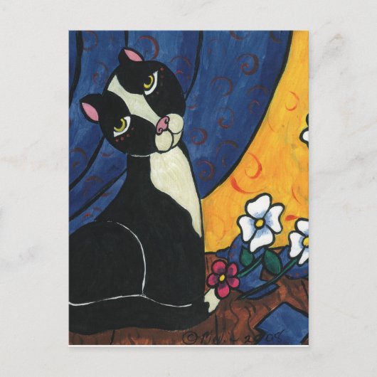 Ik was het niet - Tuxedo Cat Briefkaart (Voorkant)