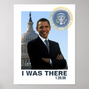IK WAS HIER IN Obama INauguration 1/20/09 Poster