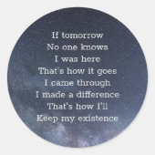 Ik was hier ronde sticker (Voorkant)