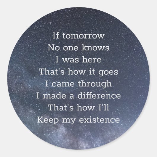 Ik was hier ronde sticker (Voorkant)