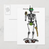 IK WAS IRISH SKELETON PRINT BRIEFKAART (Voorkant / Achterkant)
