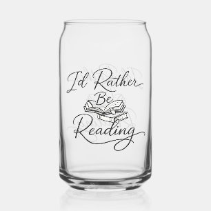 Ik was liever aan het lezen blikvorm glas