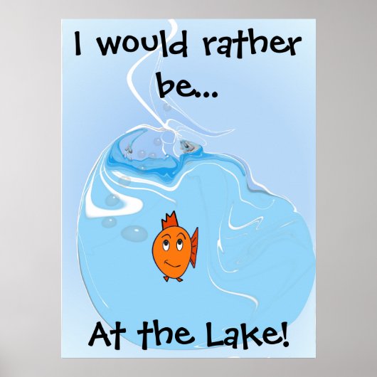 Ik was liever... Aan het Meer! Poster (Voorkant)
