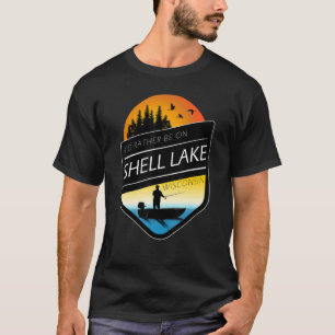 Ik was liever aan het vissen op Shell Lake Wiscons T-shirt