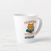 Ik was liever bij mijn kat latte mok (Rechterhoek)