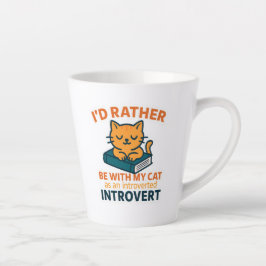 Ik was liever bij mijn kat latte mok