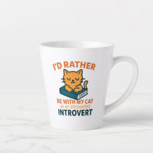 Ik was liever bij mijn kat latte mok