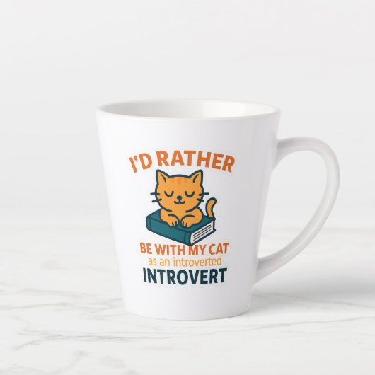 Ik was liever bij mijn kat latte mok (Rechts)