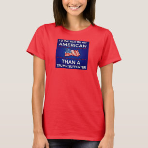 Ik was liever een Amerikaan dan een Trump-aanhange T-shirt