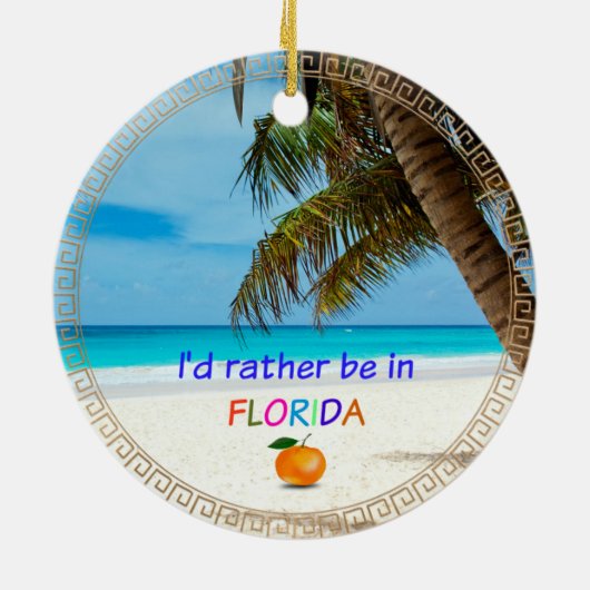 Ik was liever in Florida, Keramisch Ornament (Achterkant)