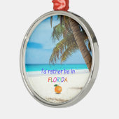 Ik was liever in Florida, tropisch landschap Metalen Ornament (Links)