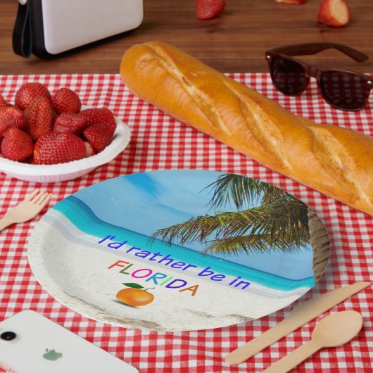 Ik was liever in (zonnige) Florida, Papieren Bordje (Picknick)