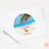 Ik was liever in (zonnige) Florida Ronde Sticker (Envelop)