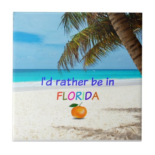 Ik was liever in (zonnige) Florida, Tegeltje (Voorkant)