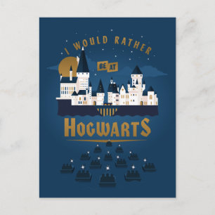Ik Was Liever Naar HOGWARTS™ Abstracte Boottocht Uitnodiging Briefkaart