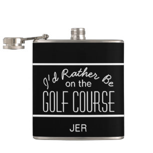 Ik was liever op een golfbaan Merknaam Zwart Heupfles