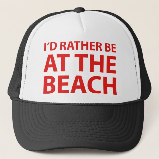 Ik was liever op het STRAND Trucker Pet (Voorkant)