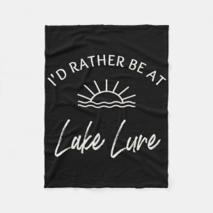Ik was liever op Lake Lure aan het varen, vissen,  Fleece Deken