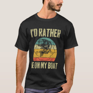 Ik Was Liever Op Mijn Boot Grappige Visser Visseri T-shirt