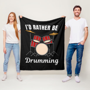 Ik was liever op mijn werk, drummer zegt fleece deken
