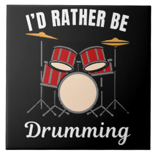 Ik was liever op mijn werk, drummer zegt tegeltje