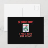 Ik was maar één Away Mahjong Game Player Games Briefkaart (Voorkant / Achterkant)