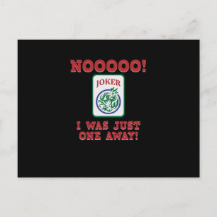 Ik was maar één Away Mahjong Game Player Games Briefkaart