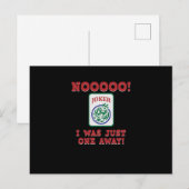 Ik was maar één Away Mahjong Game Player Games Briefkaart (Voorkant / Achterkant)