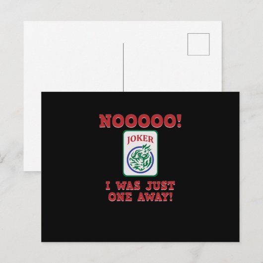 Ik was maar één Away Mahjong Game Player Games Briefkaart (Voorkant / Achterkant)