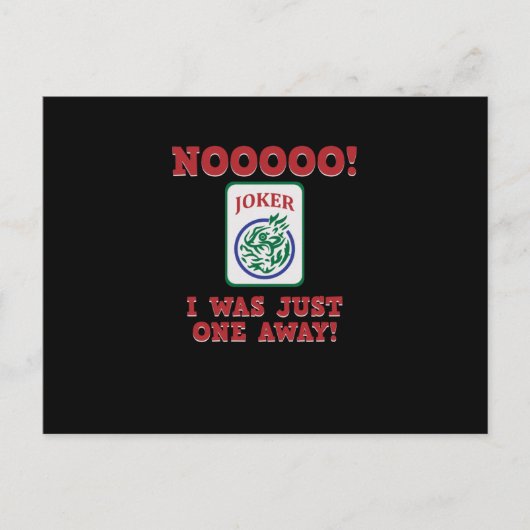 Ik was maar één Away Mahjong Game Player Games Briefkaart (Voorkant)