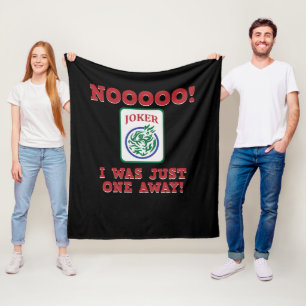 Ik was maar één Away Mahjong Game Player Games Fleece Deken