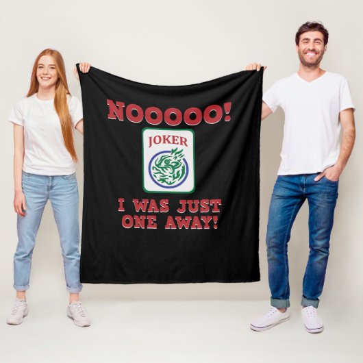 Ik was maar één Away Mahjong Game Player Games Fleece Deken (In situ)